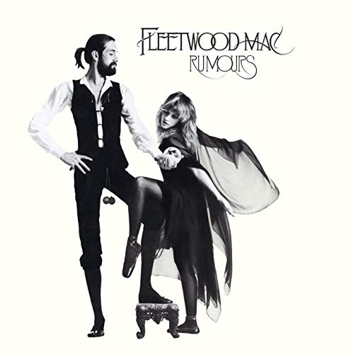Fleetwood Mac’s “Rumours” album cover featuring Stevie Nicks and Lindsey Buckingham.
