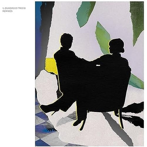 Album cover with silhouetted figures and abstract colorful shapes.