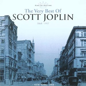 CD cover for Scott Joplin ragtime music, featuring a vintage street scene.