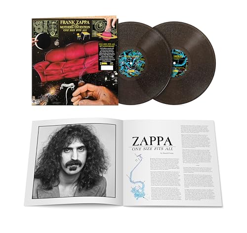 Frank Zappa “One Size Fits All” vinyl record with booklet and portrait.