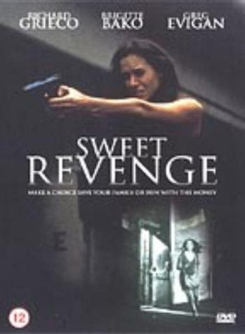 DVD cover for "Sweet Revenge" featuring a woman with a gun.
