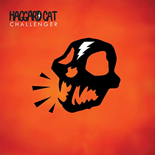 Orange album cover with a black skull graphic and lightning bolt.