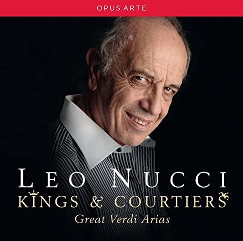 Portrait of opera singer Leo Nucci on CD cover, “Kings & Courtiers.”