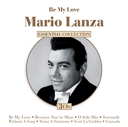 CD cover featuring portrait of singer Mario Lanza in a gold frame.