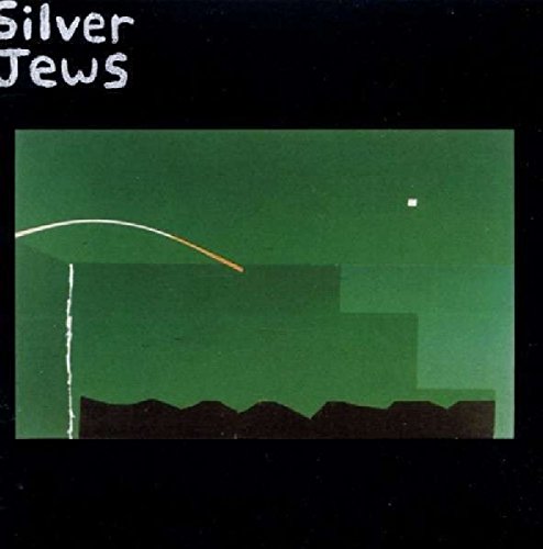Silver Jews album cover: green and black abstract landscape painting.