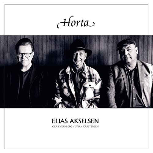 Black and white photo of three men, album cover for "Horta".