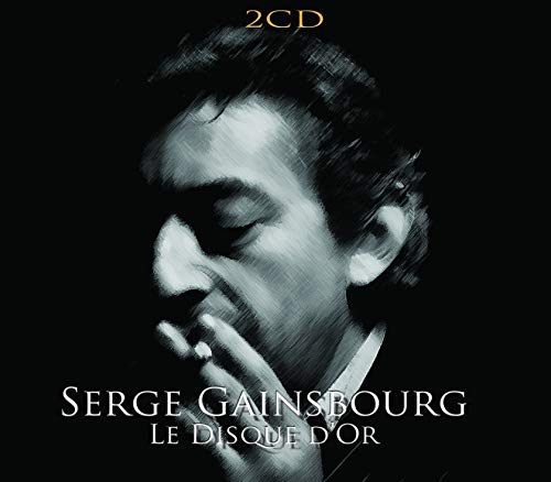 Serge Gainsbourg album cover, black and white portrait, holding a cigarette.
