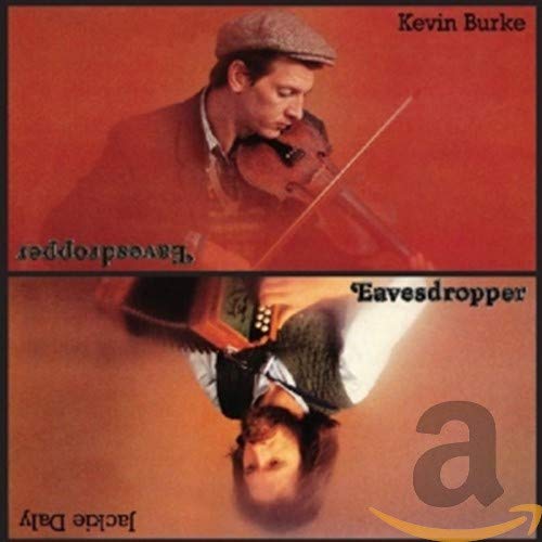 CD cover for “Eavesdropper” featuring musicians with violin and accordion.