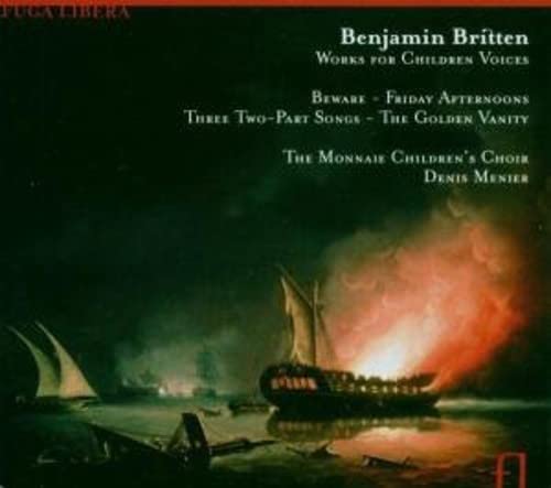 CD cover: Britten’s works for children’s voices, featuring a sailing ship.