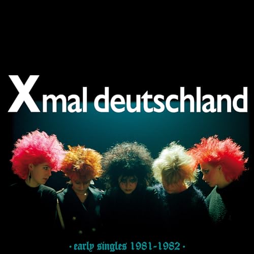 Xmal Deutschland album cover featuring five figures with brightly colored hair.