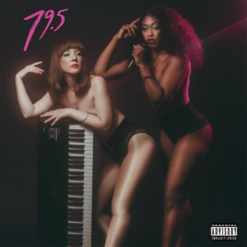 Album cover featuring two women with a piano and neon text "79.5".