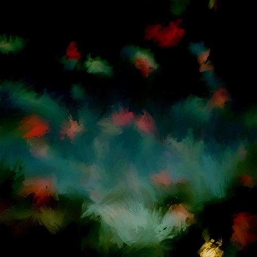 Abstract painting in shades of blue, green, and red; CD cover art.