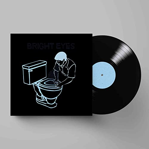 Bright Eyes vinyl record with album art of a person at a toilet.