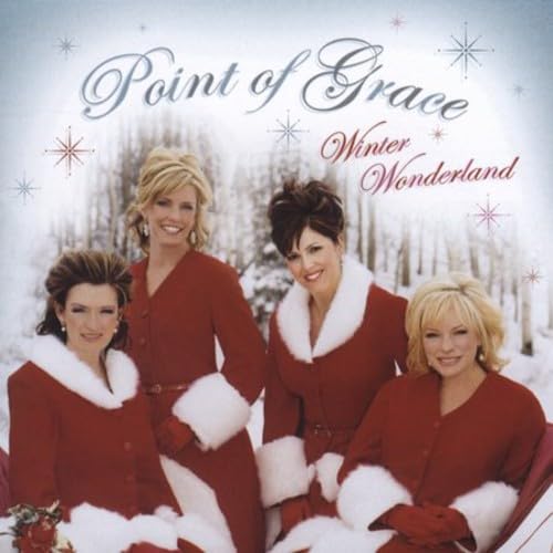 CD cover for Point of Grace’s “Winter Wonderland” featuring three women in red.