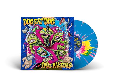 Dog Eat Dog “Free Radicals” splatter vinyl record with colorful cover art.