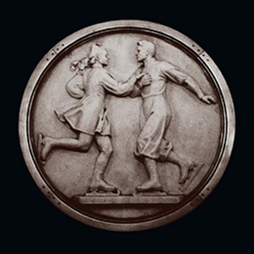 Circular album art depicting two figures in a distressed, antique style.