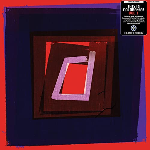Vinyl record cover: abstract red and purple geometric painting.