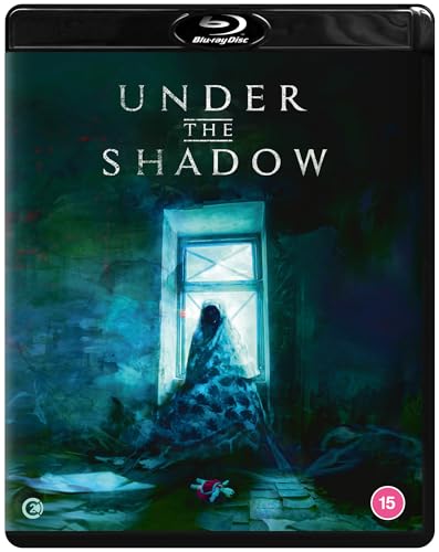 “Under The Shadow” Blu-ray cover featuring a girl at a lit window.