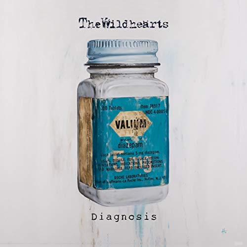 CD cover for The Wildhearts’ “Diagnosis” featuring a vintage Valium bottle.