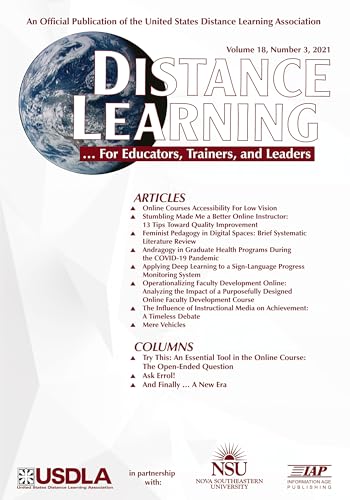 Distance Learning Vol 18 Issue 3