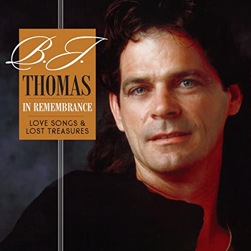 B.J. Thomas album cover, portrait of the singer with orange text.