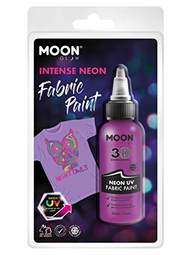 Smiffys Moon Glow - Neon UV Intense Fabric Paint, Purple