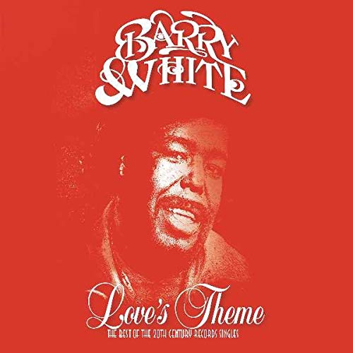 CD cover featuring a red-toned portrait of Barry White with white stylized text.