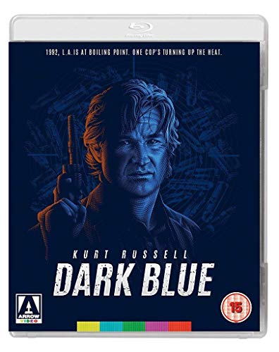 Blu-ray case for "Dark Blue" featuring Kurt Russell holding a gun.
