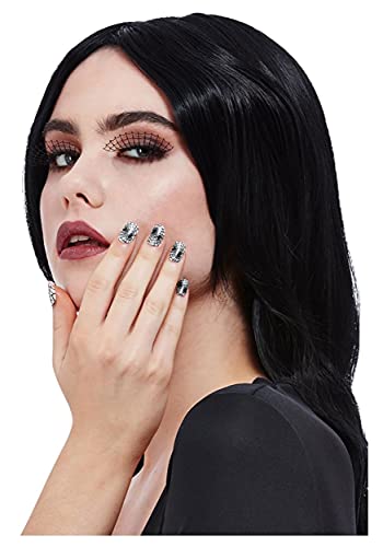 Smiffys Smiffys Make-Up FX, Spiderweb Eyelash and Nail Set