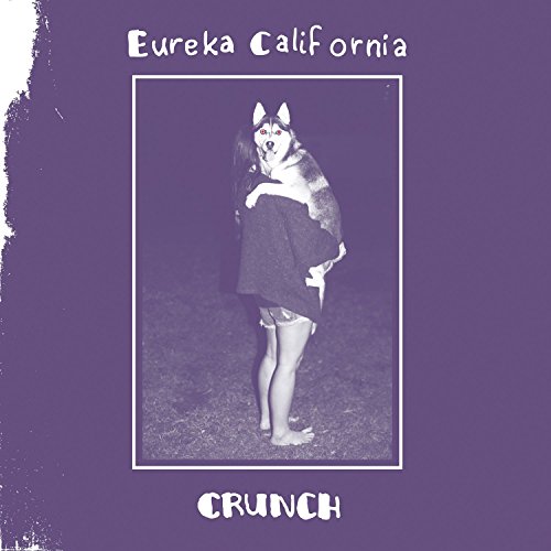 CD cover for Eureka California’s “Crunch” featuring a person and husky.