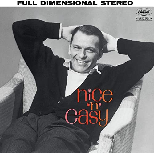 Frank Sinatra album cover, "Nice 'n' Easy," black and white portrait.