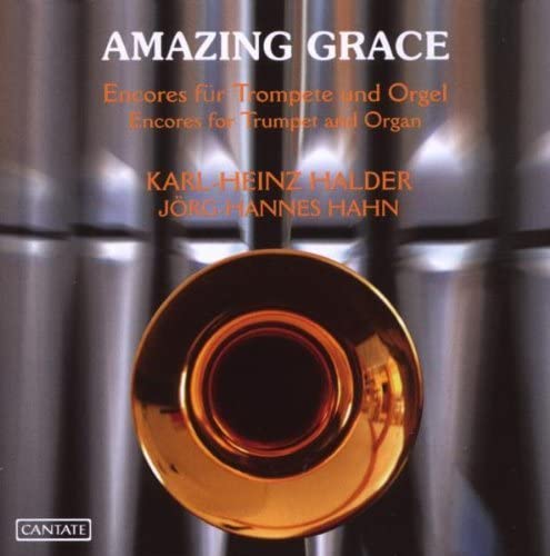 CD cover featuring a golden trumpet bell against organ pipes.