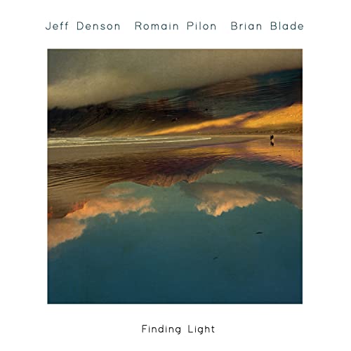 CD cover for "Finding Light" by Jeff Denson, featuring a beach scene.