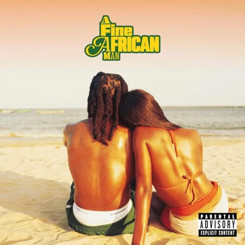 Two people with dreadlocks sit back-to-back on a beach.