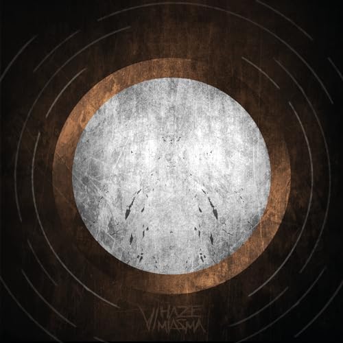 CD cover with concentric circles and textured central white space.