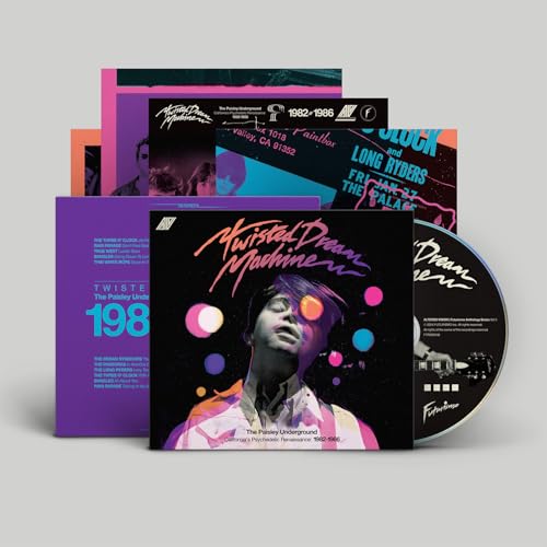 CD box set with colorful 80s-style cover art and a silver disc.
