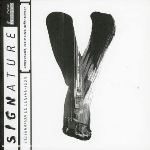 CD cover: abstract black brushstroke resembling a letter "Y" on white.