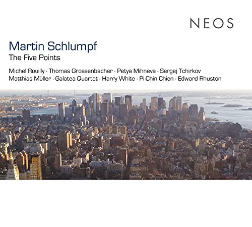 CD cover featuring a cityscape with text naming Martin Schlumpf and musicians.