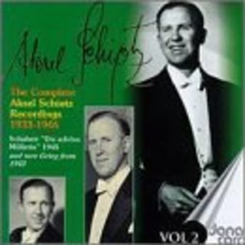 CD cover featuring portrait of Aksel Schiotz, green background, and text.
