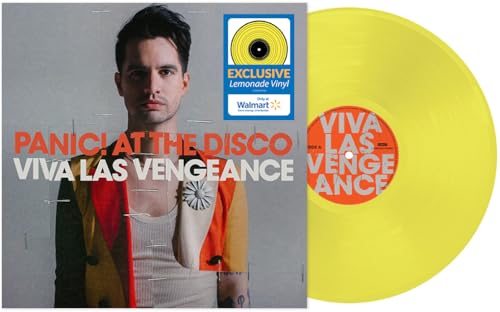 Panic! At The Disco album cover and yellow vinyl record.