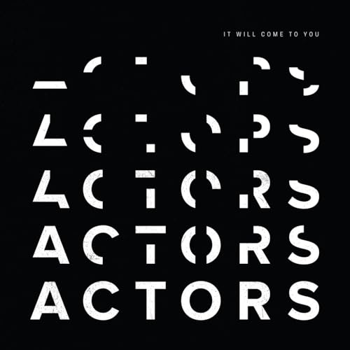 Actors album cover: white text on black background, abstract design.