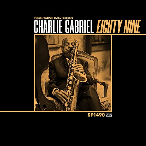 Charlie Gabriel playing saxophone, album cover in sepia tones.