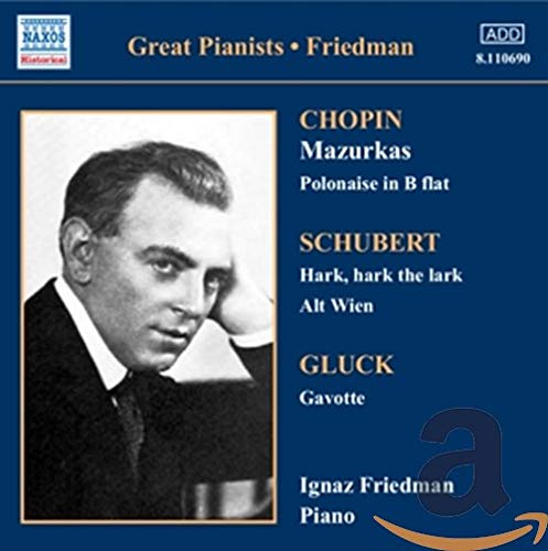 CD cover featuring a black and white portrait of pianist Ignaz Friedman.