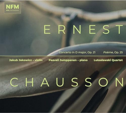 CD cover for Chausson’s Concerto in D featuring abstract woodgrain imagery.