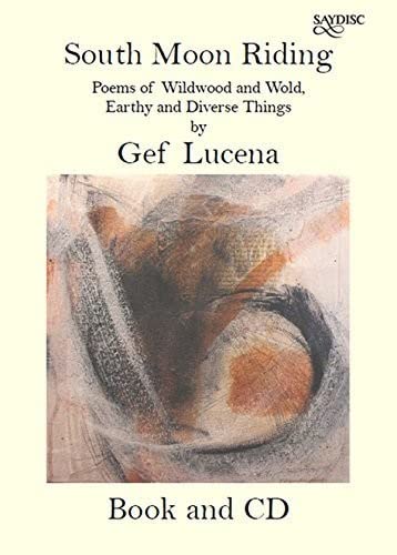 CD and book cover for "South Moon Riding" by Gef Lucena, abstract art.