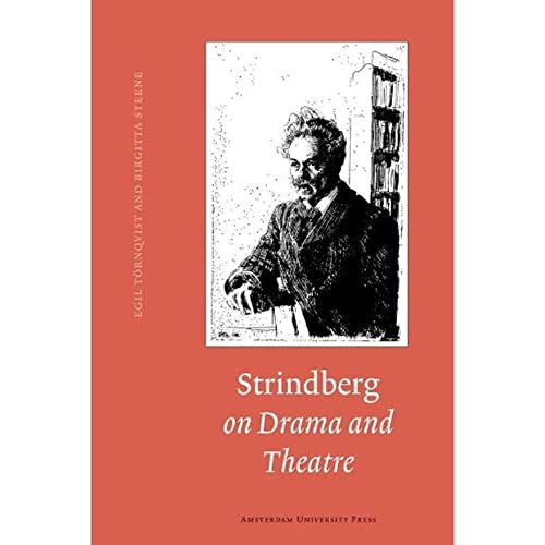 Book cover featuring a sketch of August Strindberg, titled "Strindberg on Drama and Theatre".