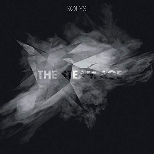 CD cover for Solyst’s “The Steam Age” with abstract smoke and geometric shapes.