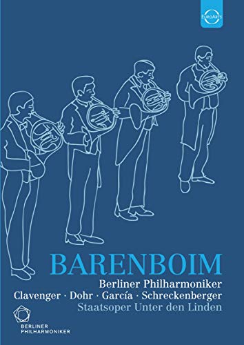 DVD cover with line art of musicians and the name "Barenboim" in large text.