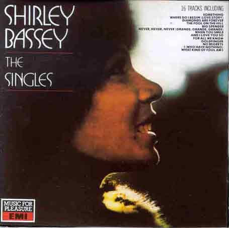 Shirley Bassey CD cover featuring a close-up portrait in sepia tones.
