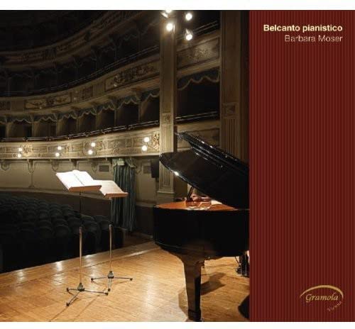 CD cover: grand piano on stage, music stand, and theater interior.